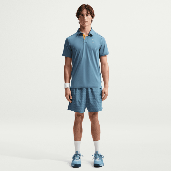 Tricou Polo Nike Barbati Dri-FIT Advantage Smokey Blue/White [4]