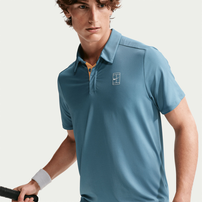 Tricou Polo Nike Barbati Dri-FIT Advantage Smokey Blue/White [3]