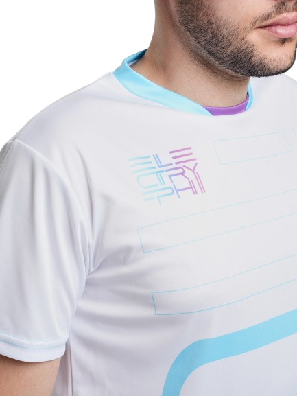Tricou Tenis Electryphy Barbati Tryumph Alb [6]