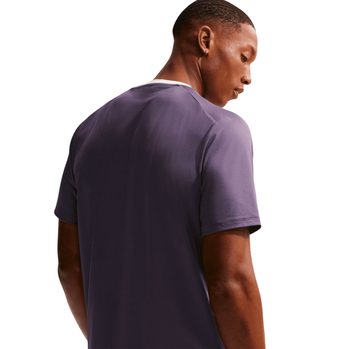 Tricou Tenis Nike Barbati Advantage Crew Dark Raisin/Volt Tint [3]