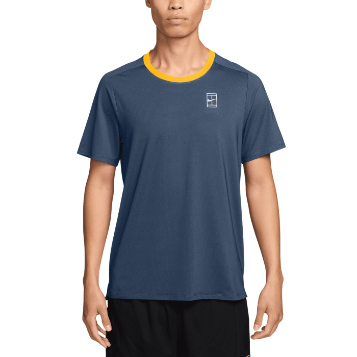 Tricou Tenis Nike Barbati Court Advantage Dri-FIT New Slate/Laser Orange [1]