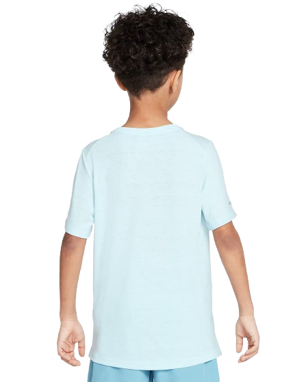 Tricou Tenis Nike Copii Dri-FIT Miler Albastru Ghetar [2]