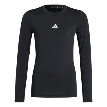 Imbracaminte tenis - Adidas Bluza Copii Techfit Compresie Neagra
