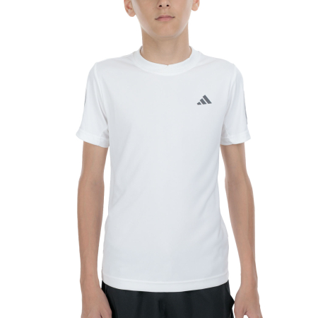 Imbracaminte tenis - Tricou Tenis Copii Club 3 Stripes White