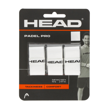 Gripuri Si Overgripuri - Overgrip Padel Head Pro White