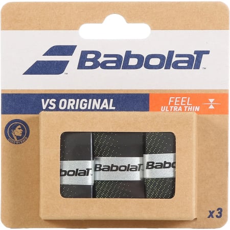 Accesorii tenis de camp - Babolat Overgrip VS Original X3 Black-Yellow