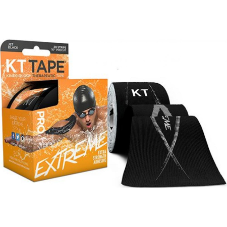 BENZI KINESIOLOGICE - BENZI KT TAPE PRO EXTREME SYNTHETIC PRECUT JET BLACK