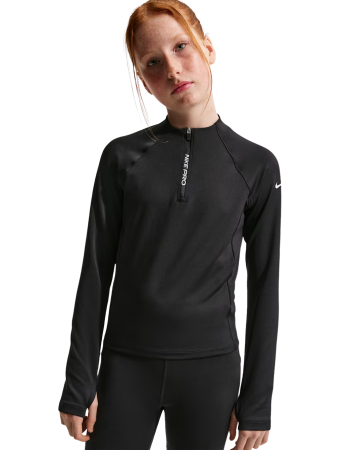 Imbracaminte tenis - Bluza Nike Copii Pro Dri-FIT Half-Zip Energy/Black