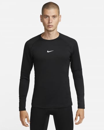 Bluze - BLUZA NIKE M WARM LS CREW BLACK