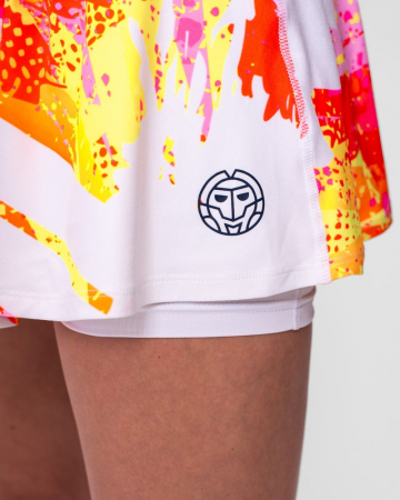 Fusta BIDI BADU Fata Wild Arts Printed Wavy Alb/Multicolor [3]