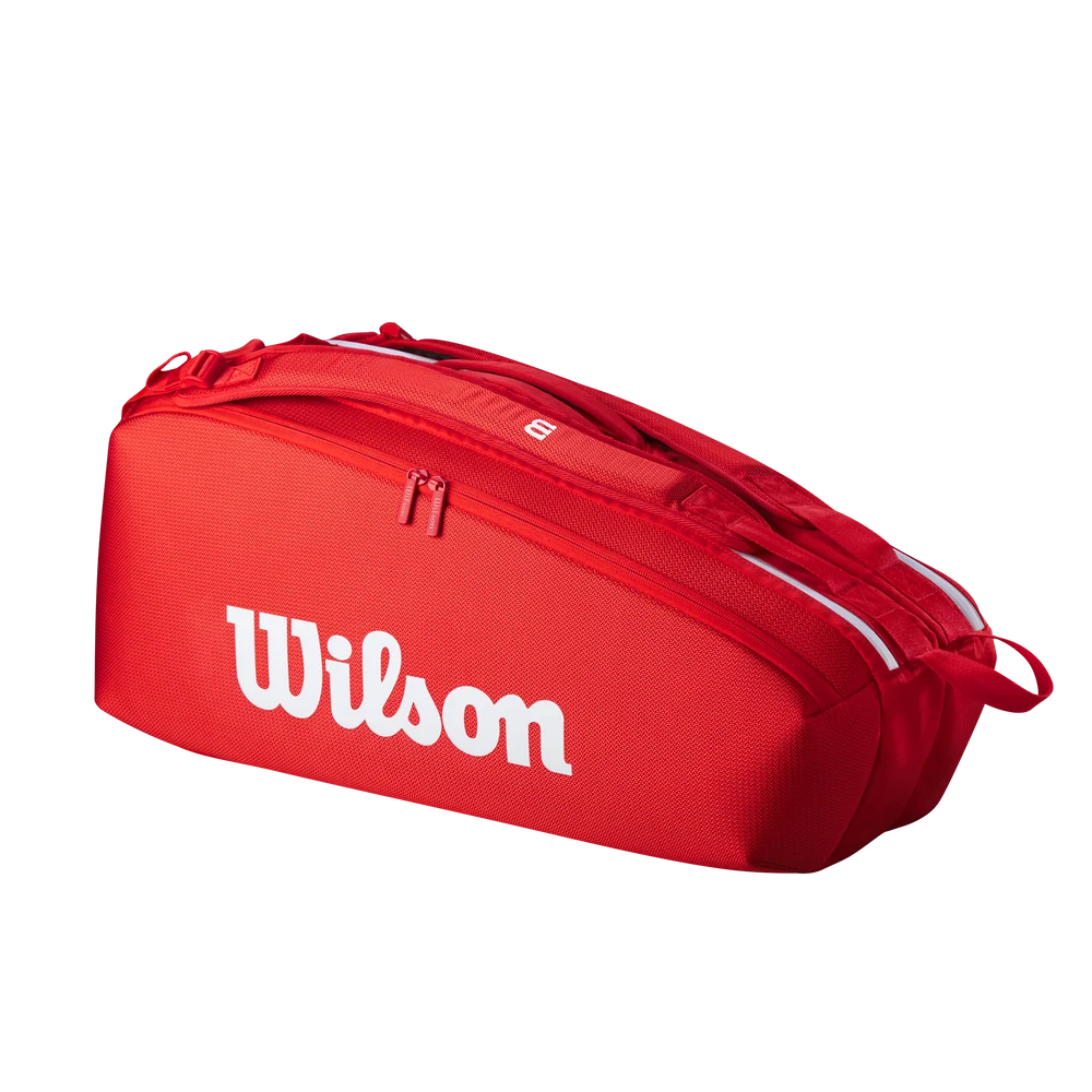 Tenis de camp - Geanta Tenis Wilson Super Tour Red 6PK