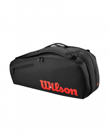 Genti tenis - Geanta Tenis Wilson Clash V3 6PK Black/Infrared