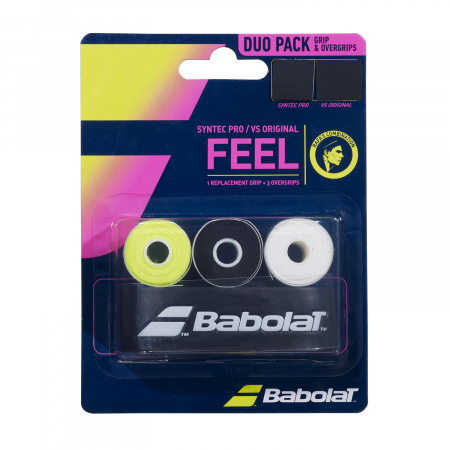 Gripuri si Overgripuri - GRIP BABOLAT SYNTEC PRO + VS ORIGINAL X3 BLACK/YELL/WHITE
