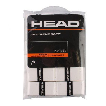 Accesorii tenis de camp - HEAD OVERGRIP XTREMESOFT 12BUC WHITE