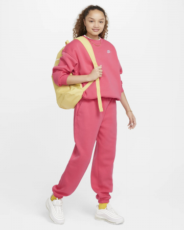 Bluze - BLUZA NIKE G CLUB FLC OVRSZD CREW Aster Pink