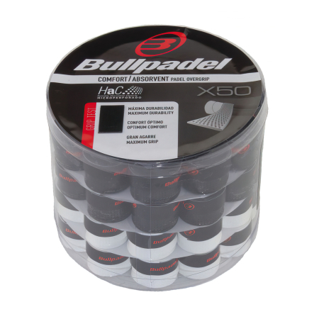 Gripuri Si Overgripuri - Overgrip Padel Bullpadel Perforate X1 Black/White