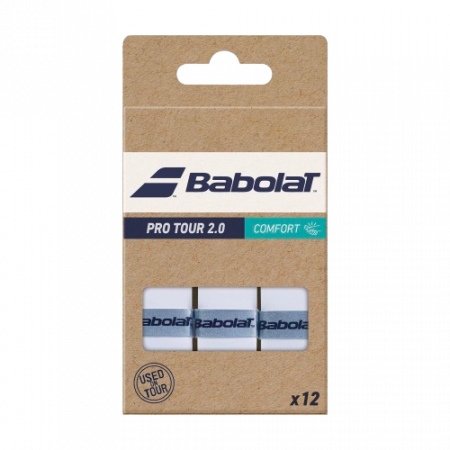 Gripuri si Overgripuri - Overgrip Tenis Babolat Pro Tour 2.0 Alb X12