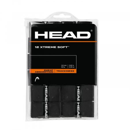 Tenis de camp - Overgrip Tenis Head Xtremesoft 12buc Black