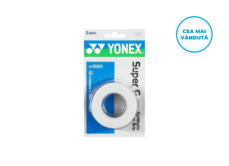 OVERGRIP YONEX X SUPER GRAP SET 3 BUC Alb
