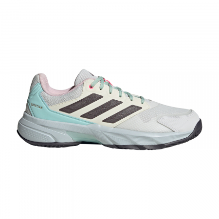 Promotii - PANTOFI ADIDAS M CourtJam Control 3 Clay Crystal White Aurora Met Semi Flash Aqua