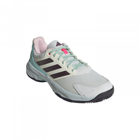 PANTOFI ADIDAS M CourtJam Control 3 Clay Crystal White Aurora Met Semi Flash Aqua [8]