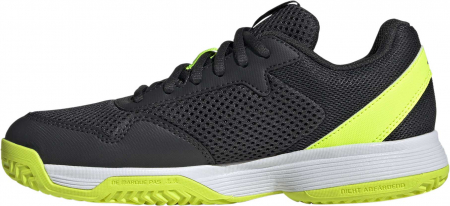 Pantofi Tenis Adidas Courtflash K Carbon/Lime [6]