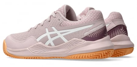 Pantofi Tenis Juniori Asics Gel-Resolution 9 GS Clay Watershed Rose/White [3]