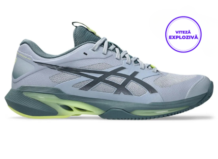 Pantofi Tenis - Pantofi Tenis Asics Solution Speed FF 4 Clay Grey Blue/Ironclad