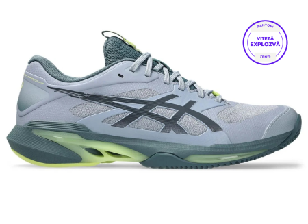 Pantofi Tenis - Pantofi Tenis Asics Solution Speed FF 4 Clay Grey Blue/Ironclad