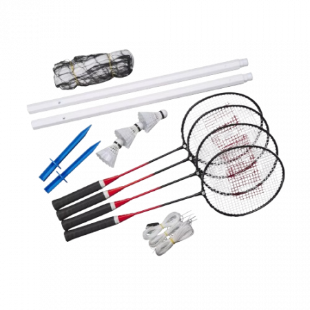 Set Badminton Wilson – 4 Rachete,3 Fluturași,Fileu [1]