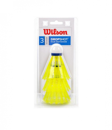 Badminton - Set fluturasi Badminton WILSON 3 Clamshel YELLOW