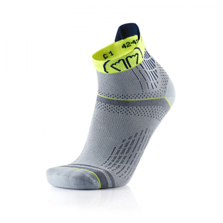 Promotii - Sosete Alergare Sidas Run Feel Grey/Yellow L