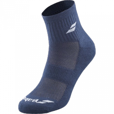 Sosete - Sosete Tenis Babolat Quarter Albe/Albastru/Gri Set 3 Perechi