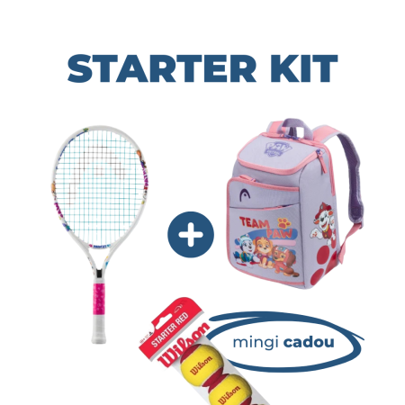 Tenis de camp - Starter Kit Mini 4–6 ani  -Racheta + Rucsac + Mingi Wilson Cadou