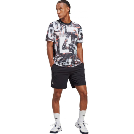 TRICOU ADIDAS M CLUB GRAPHIC WHITE/BLACK/CORAL FUSION [3]