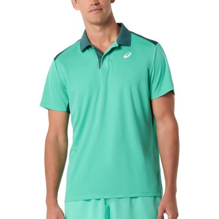 Imbracaminte tenis - Tricou Asics Barbati Court Polo Aurora Green