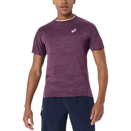 Imbracaminte tenis - Tricou Asics Barbati Match Jacquard Dark Aubergine