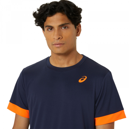 Tricou Asics Court SS Midnight/Shocking Orange [2]