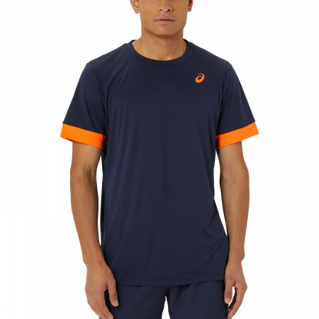 Tricou Asics Court SS Midnight/Shocking Orange [0]