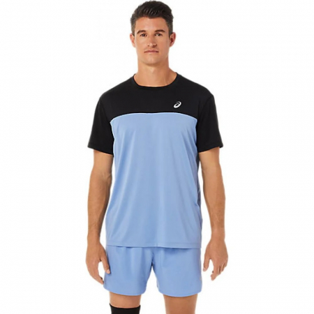 TRICOU ASICS RACE TOP BLACK/BLUE [0]