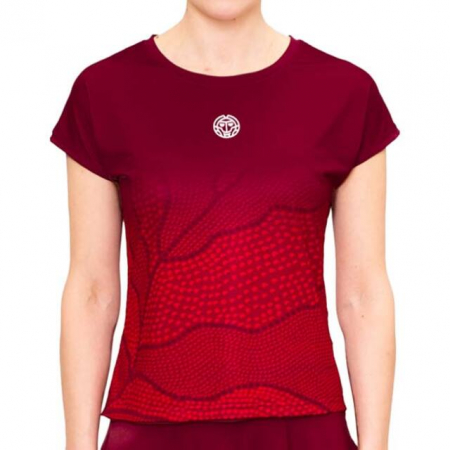 Lichidare de stoc - TRICOU BIDI BADU W PROTECTED LEAFS CAPSLEEVE Bordeaux