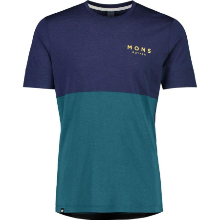 Tricou ciclism merino MONS ROYALE M CADENCE DEEP TEAL/NAVY [2]