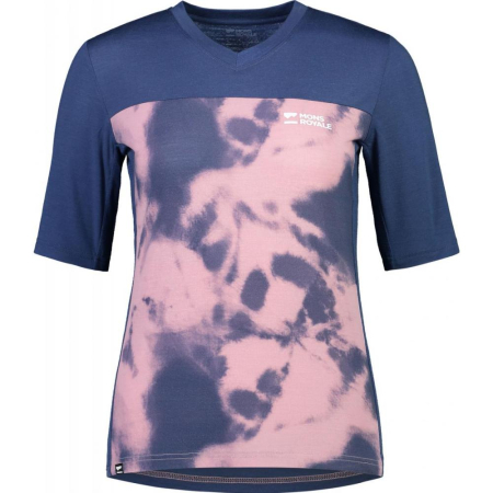 Tricou ciclism merino Mons Royale W Redwood Enduro VT Denim Tie Dye [0]