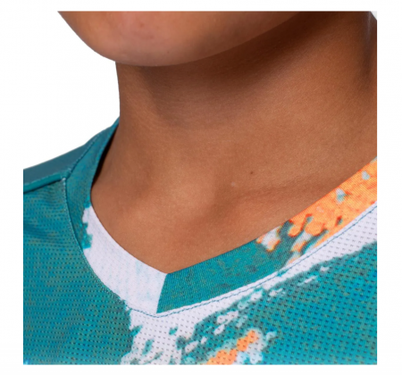Tricou Bidi Badu Copii Melbourne 2025 V-Neck Petrol/Portocaliu [2]
