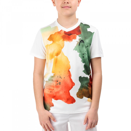 TRICOU HEAD JUNIORI BAIETI TOPSPIN Print Vision Orange [1]