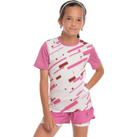 Tricouri - Tricou JOYBEK MILANO Junior Girl White Pink