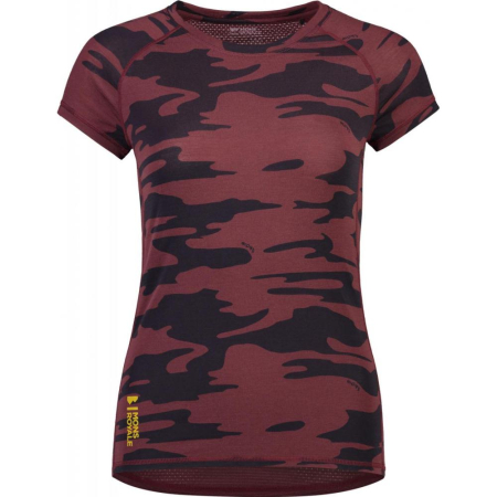 Tricou merino Mons Royale W Bella Tech Tee Chocolate Camo [0]