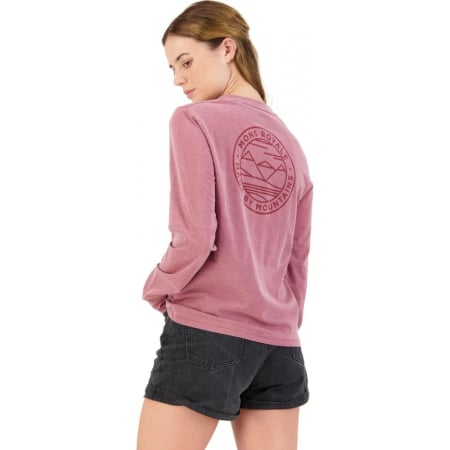 Tricou merino Mons Royale W Icon Relaxed LS Garment Dyed Washed Berry [3]