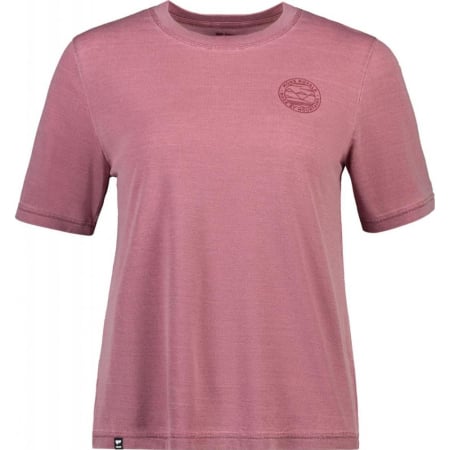 Tricou merino Mons Royale W Icon Relaxed Tee Garment Dyed Washed Berry [0]