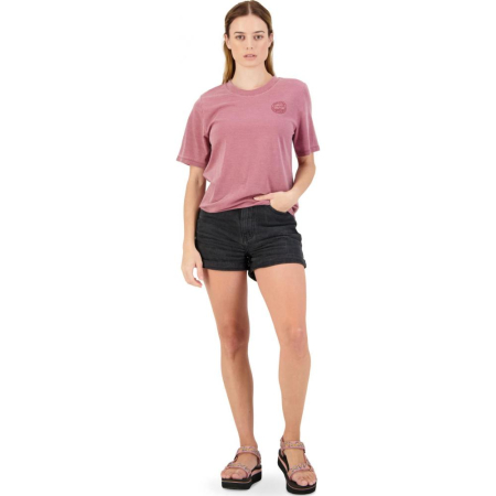 Tricou merino Mons Royale W Icon Relaxed Tee Garment Dyed Washed Berry [2]